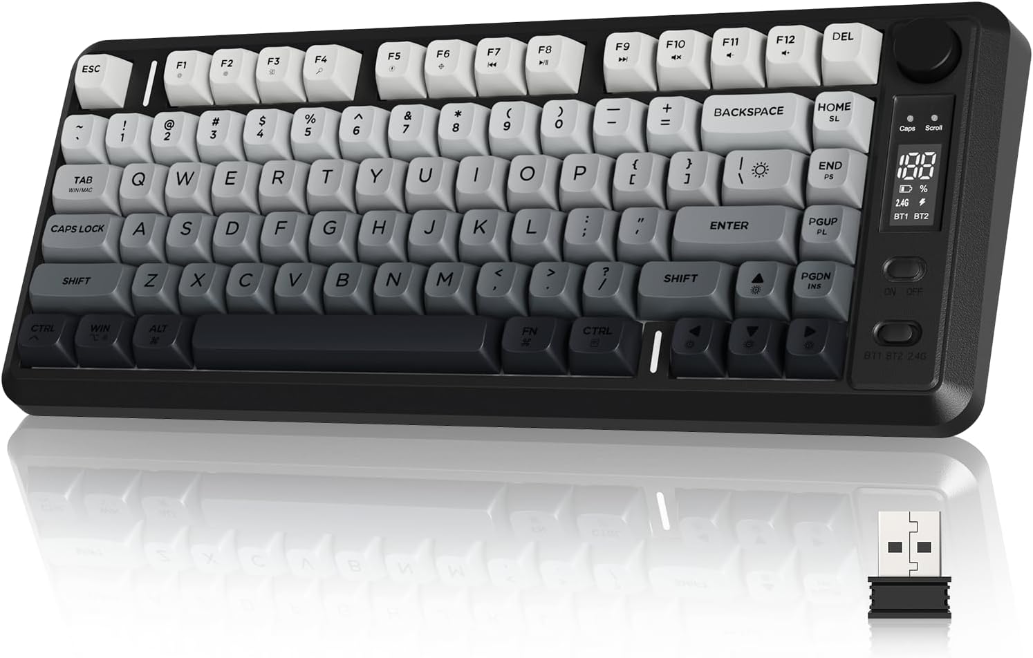M75 Kabellose Gaming-Tastatur mit Smart-Display